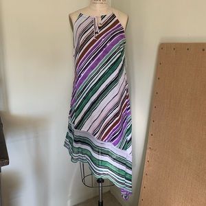 NWT BAR III ASYMMETRICAL MULTI STRIPE DRESS